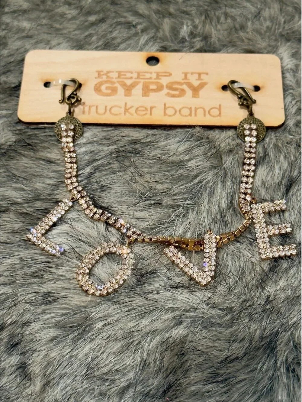 Keep It Gypsy LOVE Crystal Trucker Hat Band